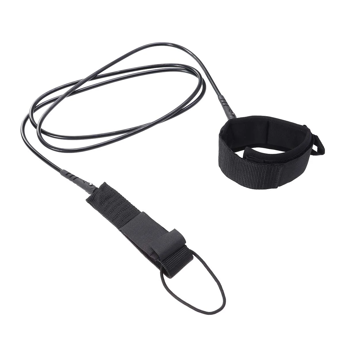 

Elastic Surfboard Leash With Leg Foot Rope Stand Surfing Paddle Leg Rope Water Sports Leash Safety Rope(Black/6ft5.5mm)