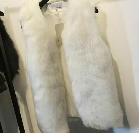 Furry 2020 Winter Women's Faux Fur Coat Artificial Vest Vests Femme Jackets Plus Size Fake Gilet Z270 | Женская одежда
