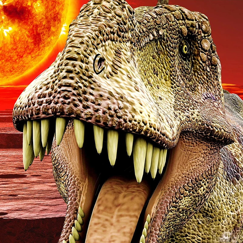 Фотообои на заказ динозавр сломанная стена 3D искусство роспись ресторан кафе