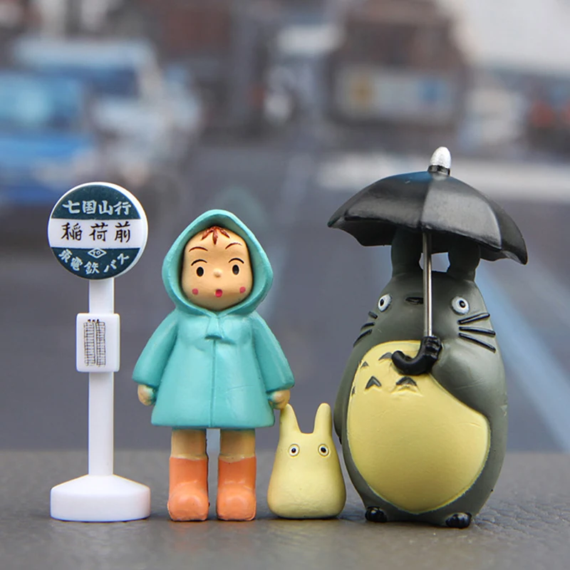 1Set Hayao Miyazaki Mini Garden PVC Action Figures Kids Toys Anime My Neighbor Totoro Figure Toy Statuette Decor | Дом и сад