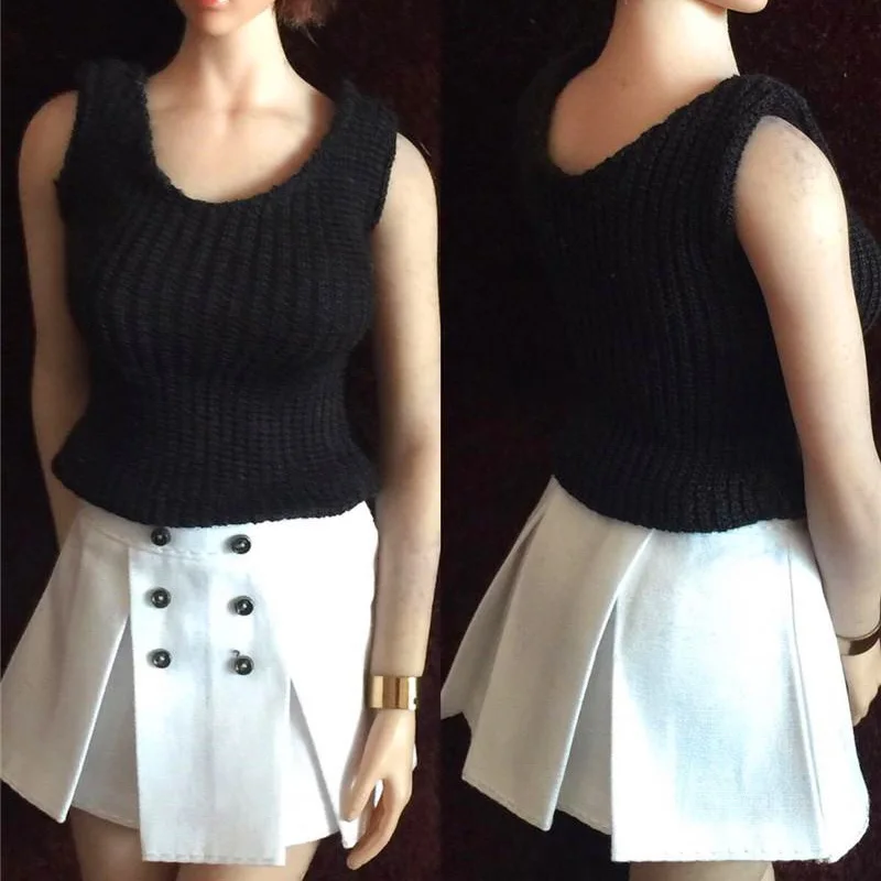 

1/6 Scale Women Sexy Knitted Sweaters Clothes Female Miniskirt Clothing for 12' Action Figure Body Doll Toy