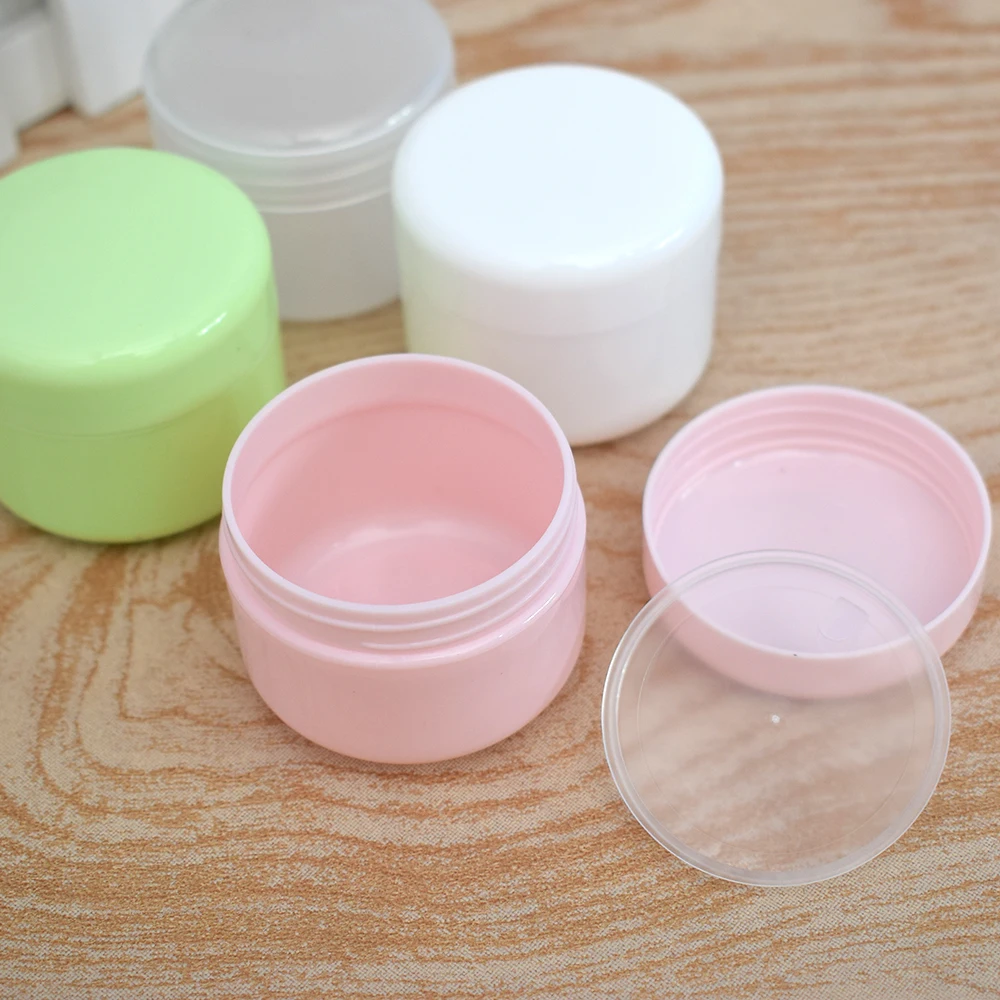 50 г пластиковая пустая банка для макияжа многоразовые бутылки образцов дорожный