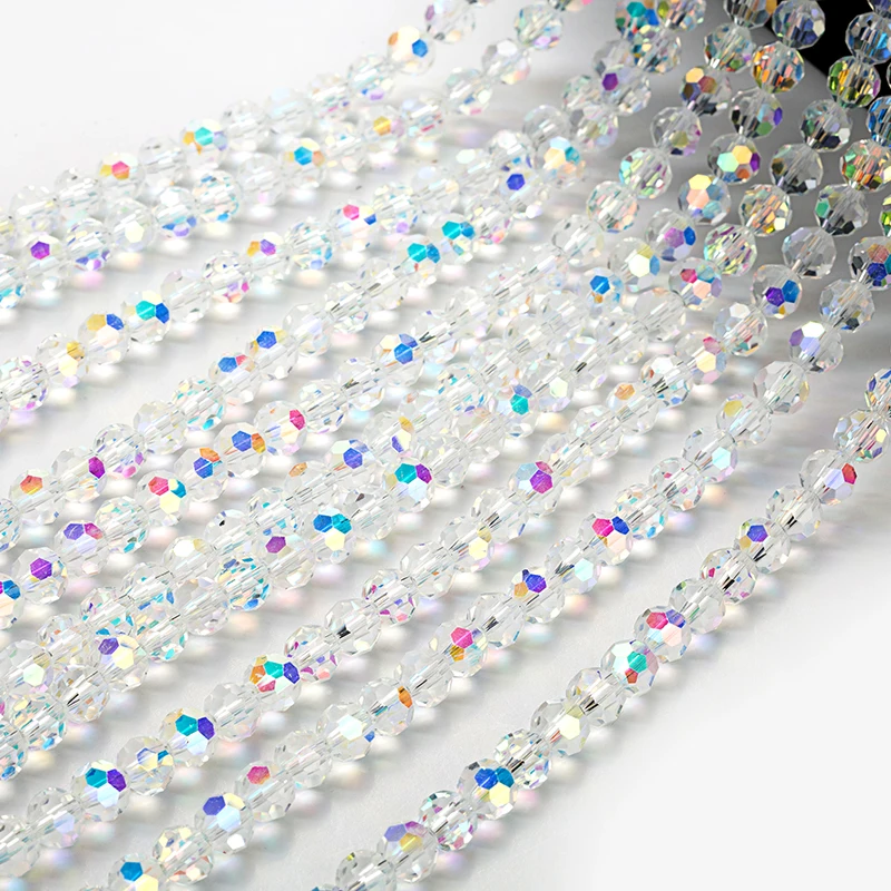 beads wholesale 30pcs 8mm Round Faceted Crystal Glass Beads for Making Jewelry Diy Spacer | Украшения и аксессуары