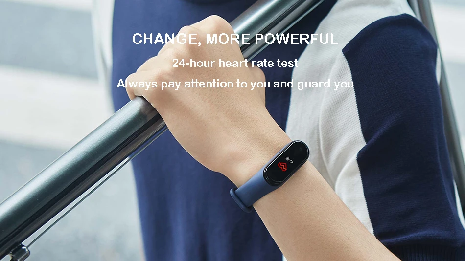 Глобальная версия, Xiaomi Mi, 4 смарт-браслет, AMOLED экран, Smartband, фитнес-браслет, Bluetooth, спортивный, водонепроницаемый