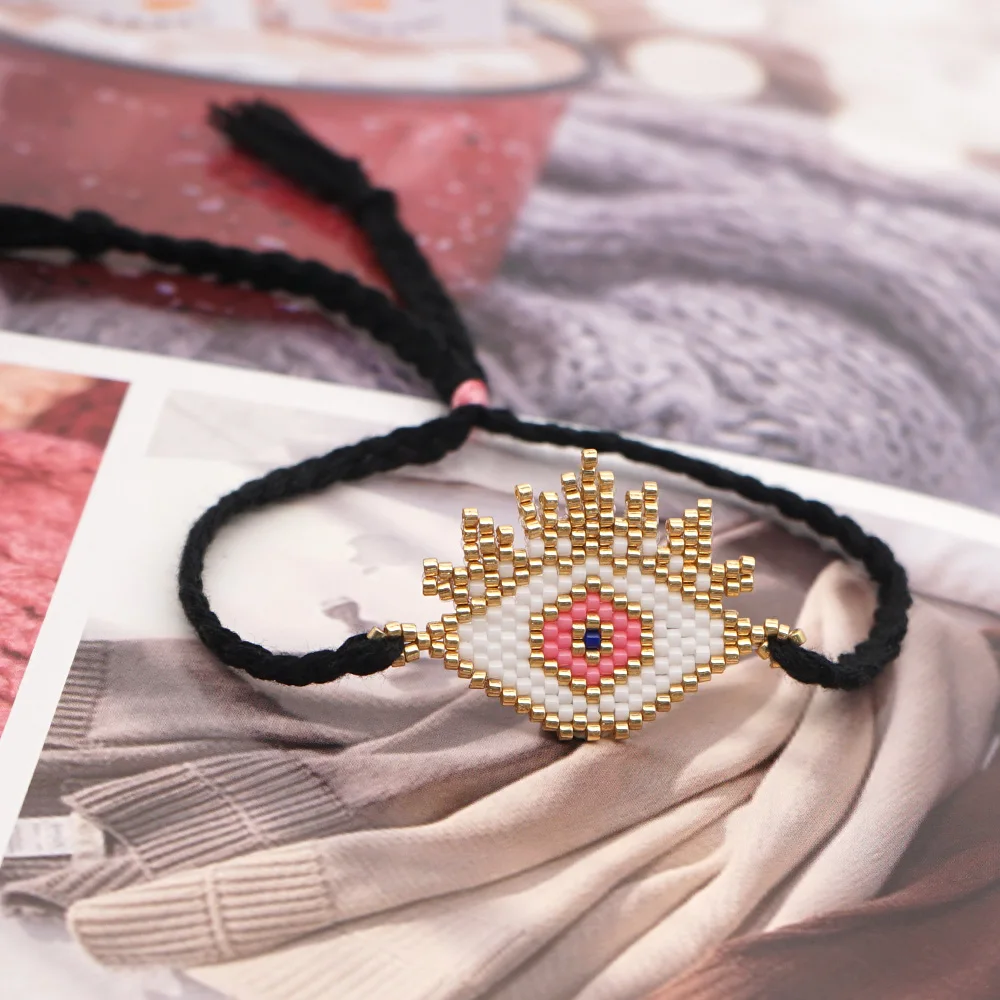 

Go2boho Fashion Miyuki Bracelets Turkish Evil Eye Bracelet For Girl Jewelry Braided Rope Pulsera 2020 Women Friendship Jeweller