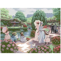 stroll through the park patterns counted cross stitch 11ct 14ct 18ct diychinese cross stitch kit embroidery needlework sets