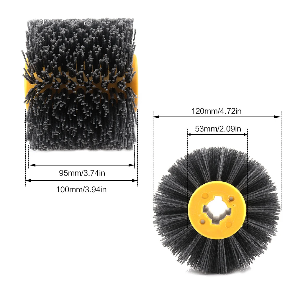 

1-pack 120 * 100 * 19mm nylon sand line DuPont drum polishing wheel electric brush for woodworking metal processing