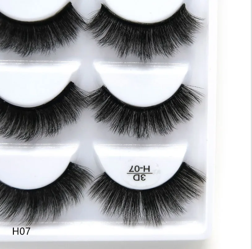 100 пар 20 коробок ручной работы 3d норковые ресницы короткий крест грязные толстые