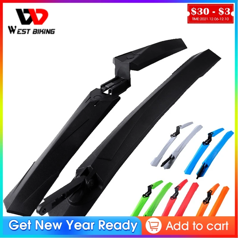 

WEST BIKING Bike Fenders Mudguard Quick Install Road Mountain Bicycle Cycling Tire Front/Rear Mudguards Fenders Set Splashboard