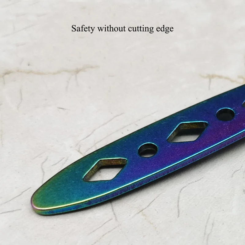 Складной нож-бабочка из нержавеющей стали тренировочный нож без лезвия открытый