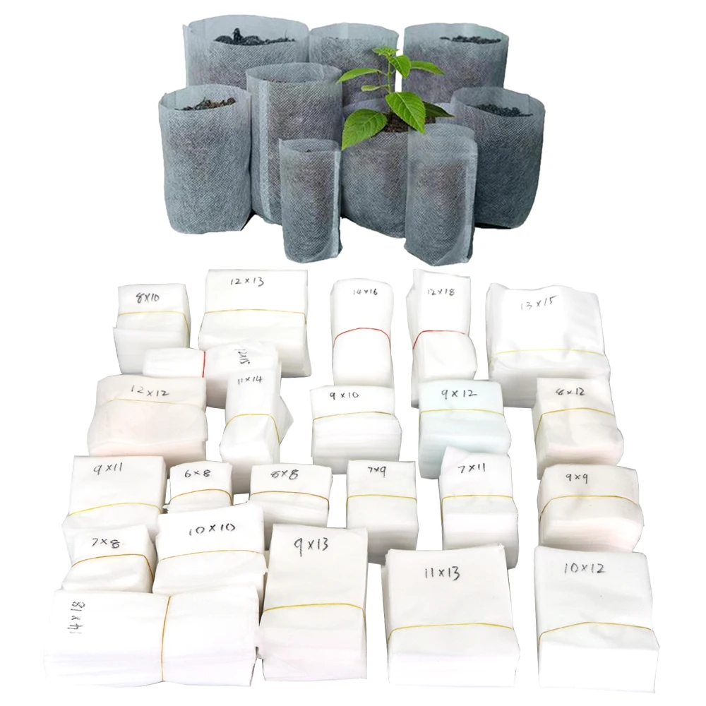 

Biodegradable Nonwoven Fabric Nursery Planter Grow Bags Seedling Growing Planter Planting Pots Garden Eco-Friendly Ventilate Bag
