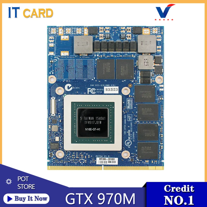 GTX970M GTX 970M GDDR5 6 ГБ N16E GT A1 графическая видеокарта для Clevo P375SM P170EM P150EM P157SM P151SM P150SM P170SM