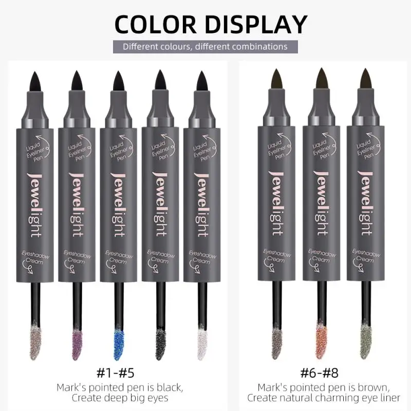 Новинка Лидер продаж модные тени для век жидкая подводка глаз ручка с двойной