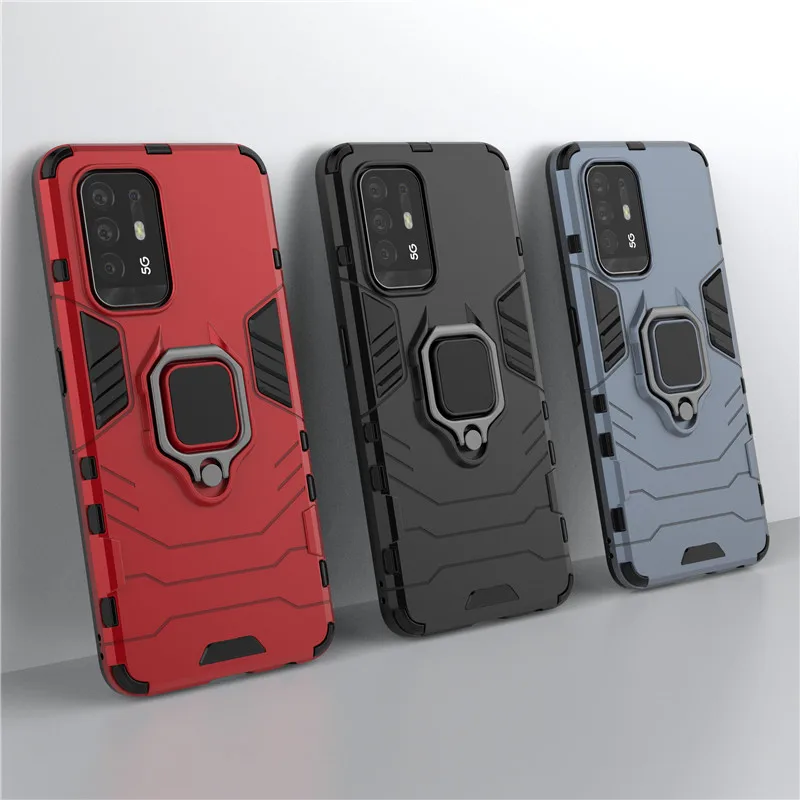 

For OPPO Reno5 Z 5G Case Cover Reno7 SE Reno6 Reno5 Pro Plus F Reno4 Lite F17 Ring Holder Bumper Protective Phone Cases Reno5 Z