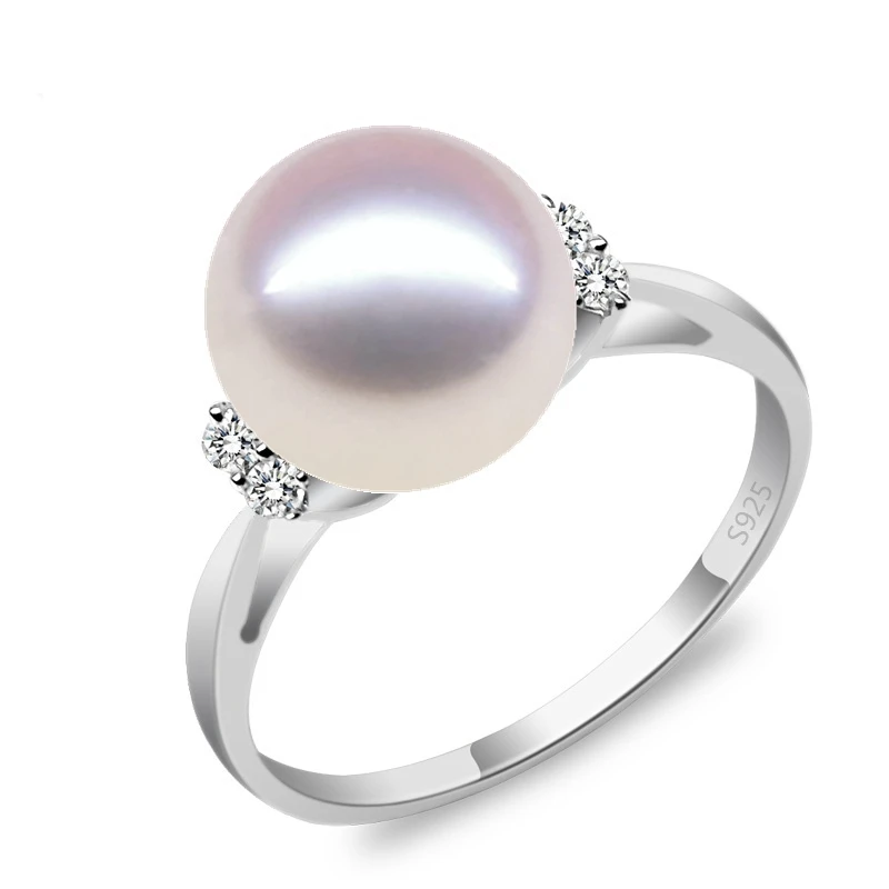 Кольцо женское серебряное с натуральным жемчугом 12 мм | Украшения и аксессуары