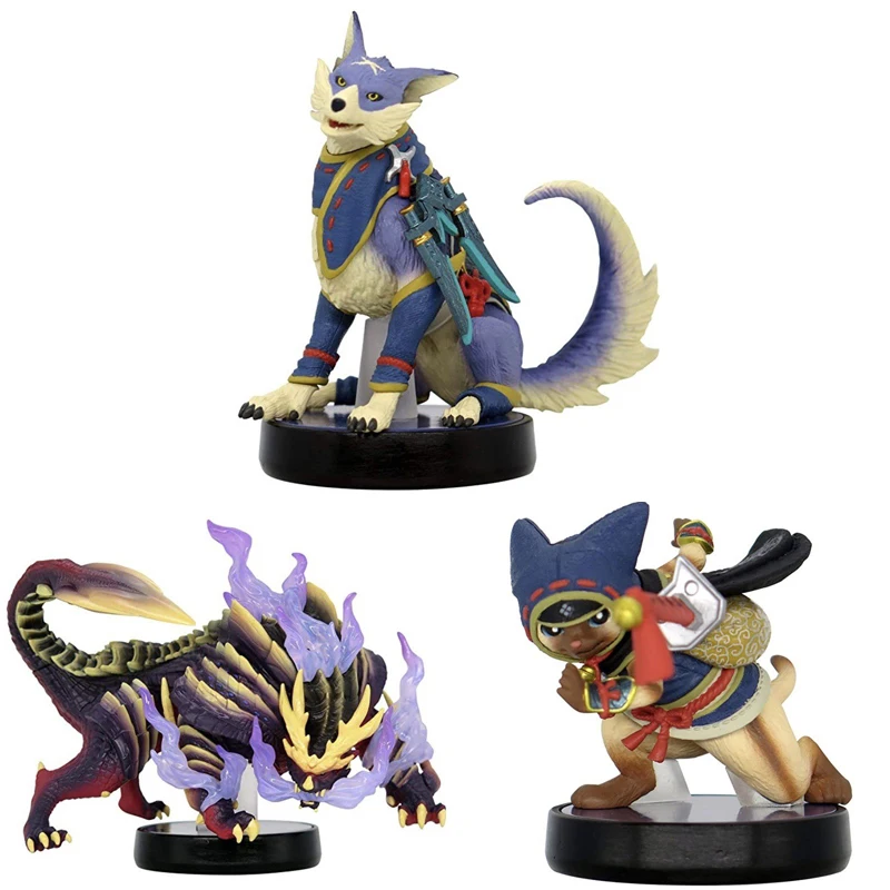 

For Nintentd amiibo Monster Rise Series Hunter Figure Magnamalo Palico Palamute 2021 26 March 2021 Release