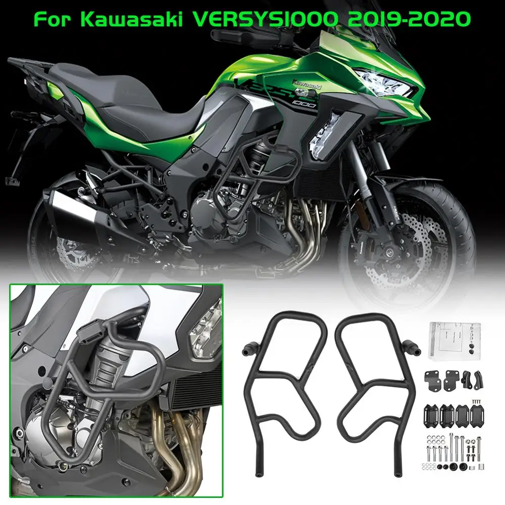 

Motorcycle Crash Bars Engine Guards Frame Bumper Protector For Kawasaki Versys1000 2019 2020 2021Motorbike Accessories
