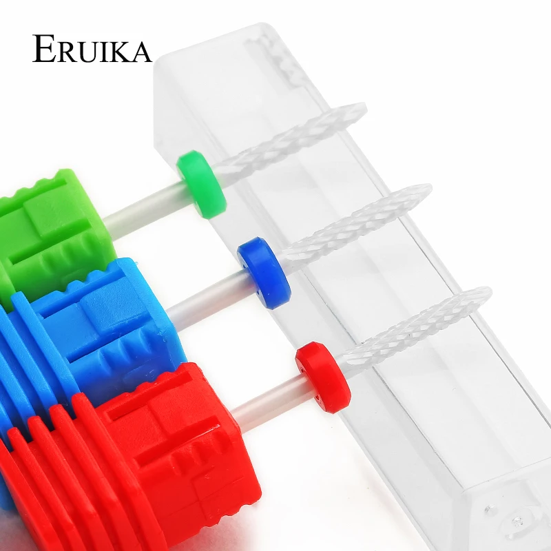 Керамическое сверло для ногтей ERUIKA 3 размера фреза 3/32 дюйма аппарат маникюра