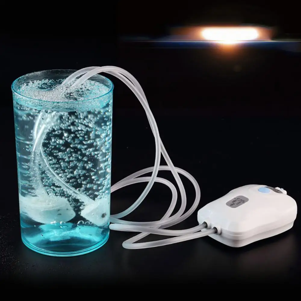 

45% Discounts Hot! Aquarium Fish Tank AC DC1 Dual Use Low Noise Single/Double Outlet Oxygen Air Pump