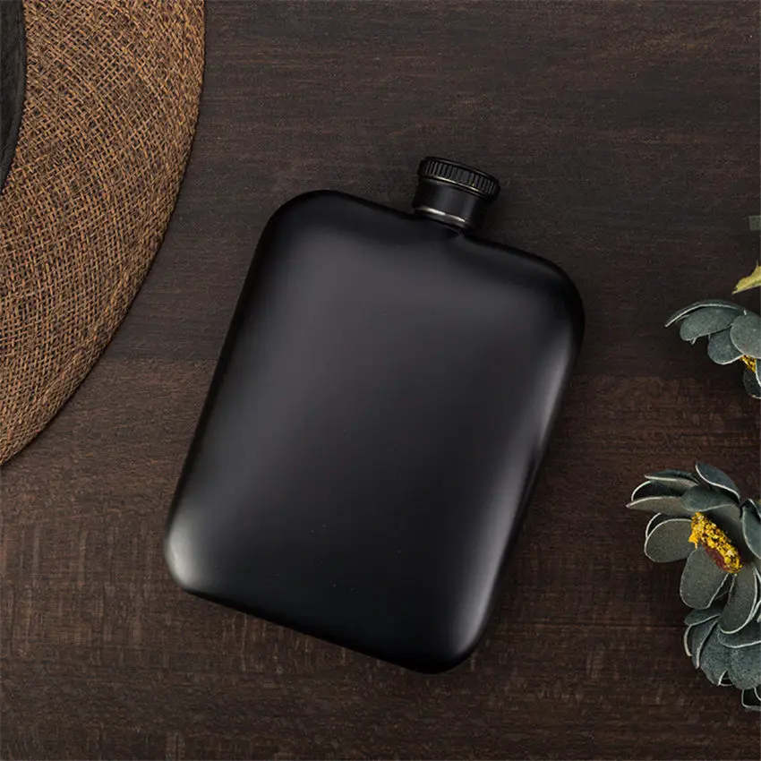 

Pocket Portable Stainless Steel Hip Flask 6oz Wine Mug Whiskey Bottle With Box Alcohol Bottle For Drinker Best Men Gift