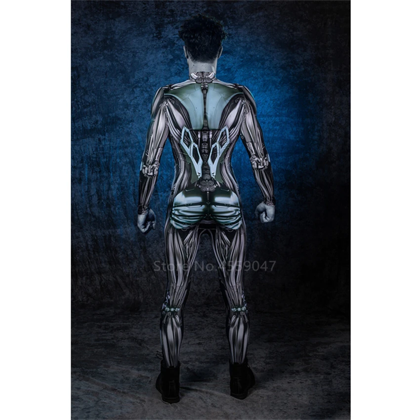 Костюм комбинезон мужской для косплея костюм робота взрослых на Хэллоуин с