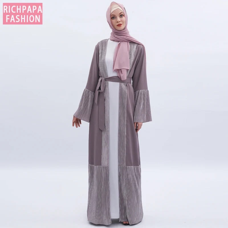 Абайя турецкое кимоно Дубай мусульманский хиджаб платье Кафтан Абая для женщин