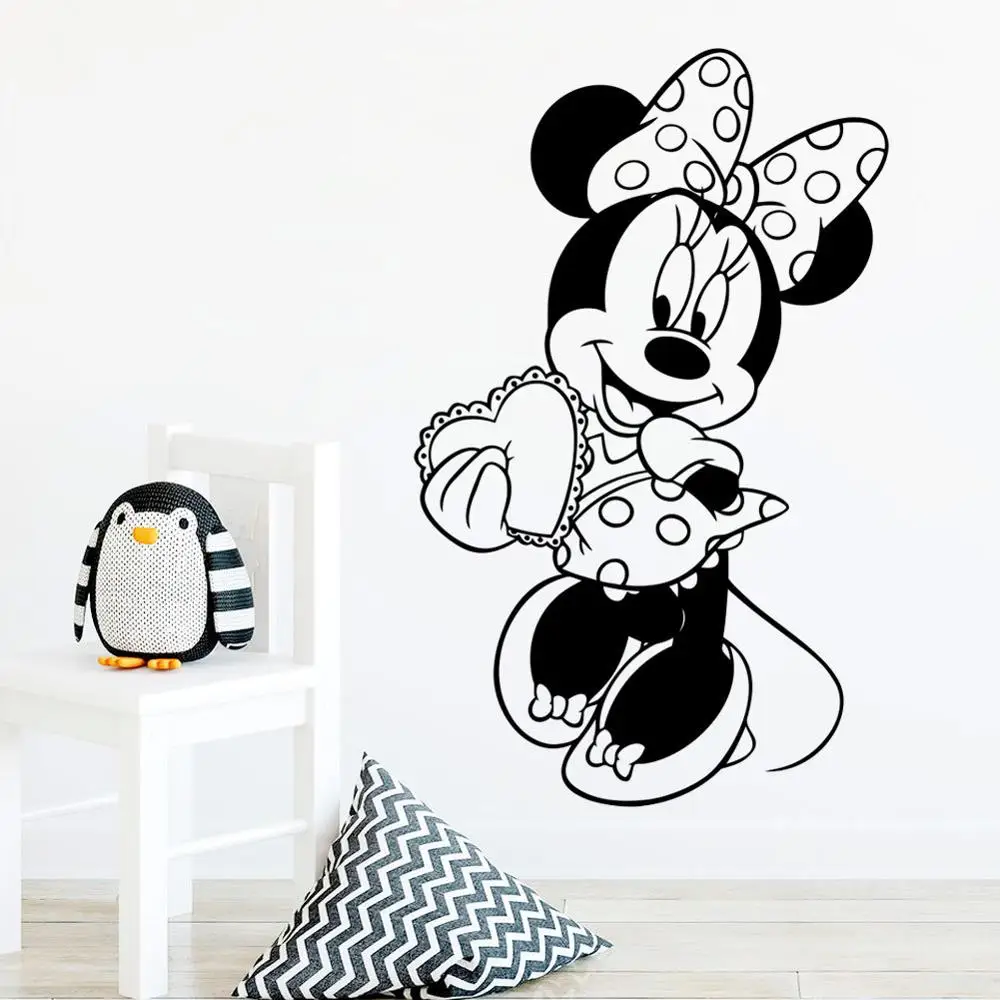 Самоклеящиеся наклейки из мультфильма Disney Микки и Минни Маус для детской комнаты