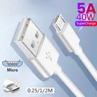 Оригинальный брендовый Micro USB кабель Samsung 5А, быстрое зарядное устройство, провод Microusb для Samsung S6 S7 Xiaomi Redmi Android, кабель для передачи данных