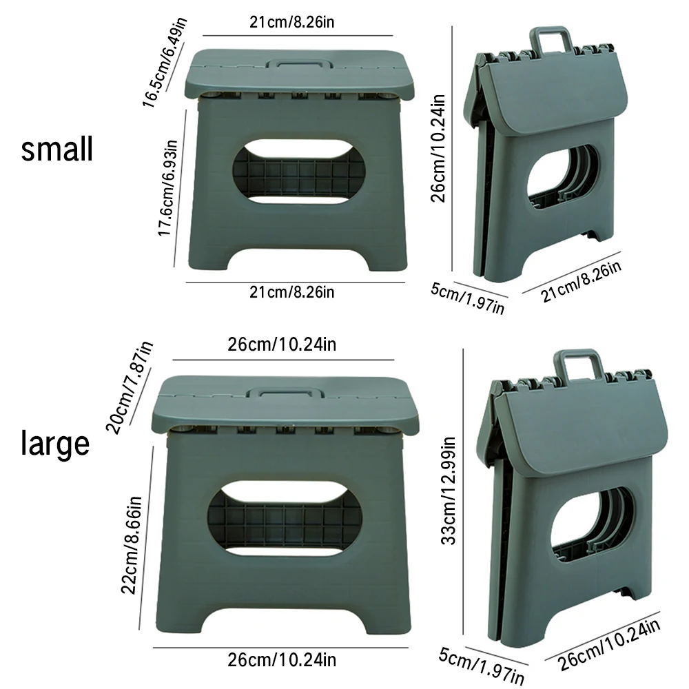 

Multi-purpose Foldable Step Stool Portable Chair Seat For Home Bathroom Kitchen Garden Camping Plastic Chair Child Folding Stool