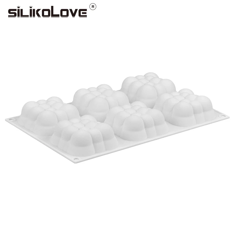 Силиконовые Формочки SILIKOLOVE для выпечки 3D форма мусса квадратные формы 6 полостей