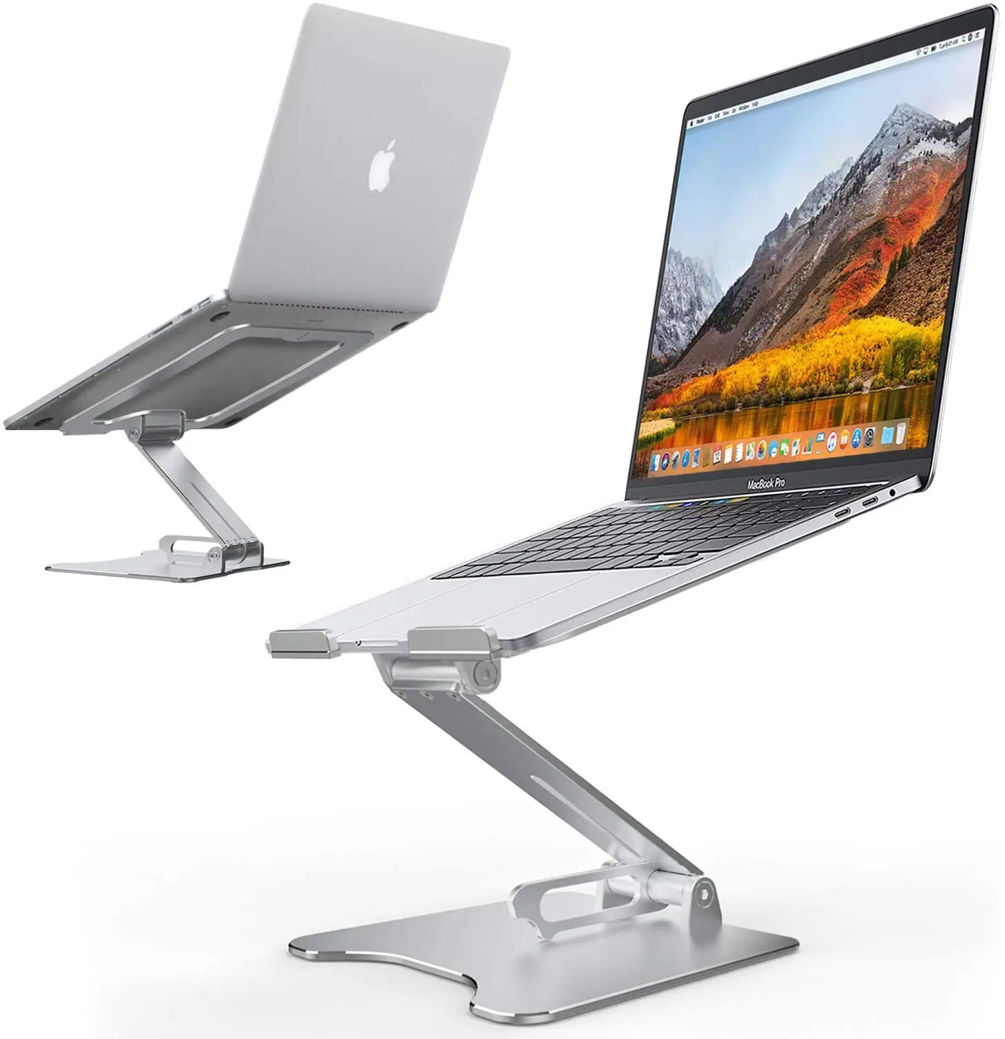 

Подставка для ноутбука, алюминиевый держатель для ноутбука с регулируемой высотой-Эргономичная подставка для ноутбука с большим тепловым ...