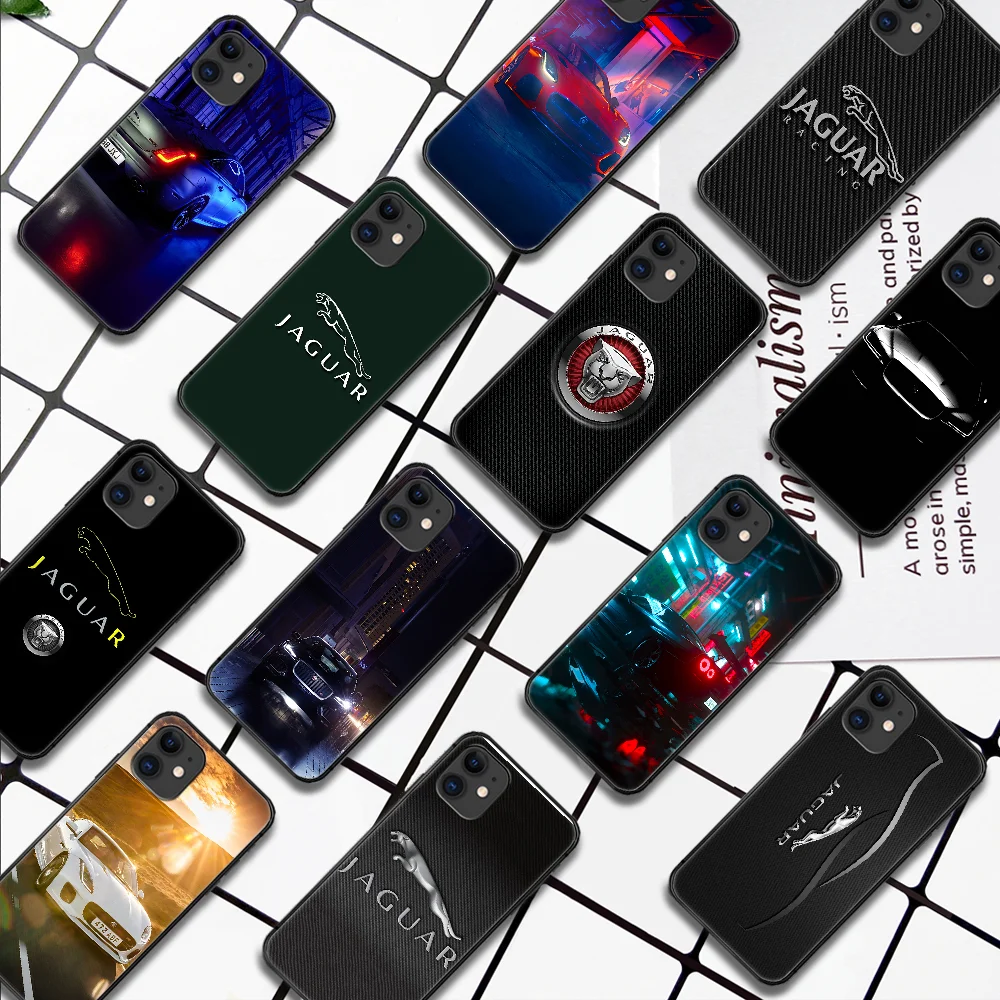 

Jaguar Phone Case For IPhone 4 4s 5 5S SE 5C 6 6S 7 8 Plus X XS XR 11 12 Mini Pro Max 2020 black Etui Trend Back 3D Bumper