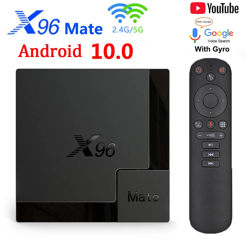 ТВ приставка X96 Mate Android 10 Allwinner H616 4 Гб RAM 64 ГБ 32 2 4G & 5G Wifi Bluetooth 5 0 4K HD Google Медиаплеер Smart