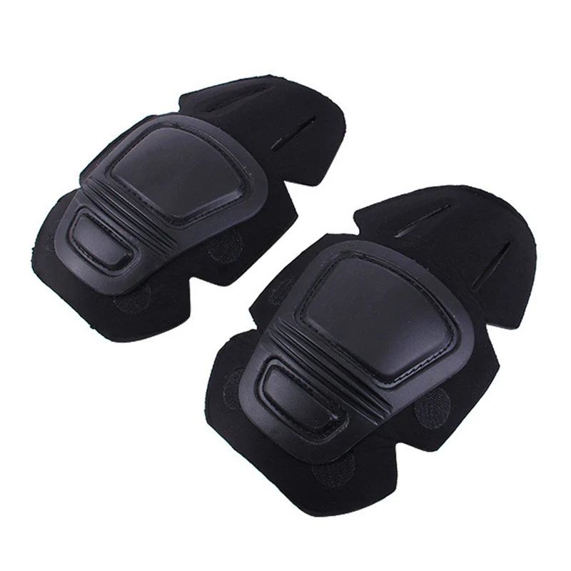 BLACK Kneepad Тактические наколенники и налокотники MEGE для пейнтбола, страйкбола, Боевая форма, военный костюм, 2 наколенника и 2 налокотника/комплект - Цвет: BLACK Kneepad