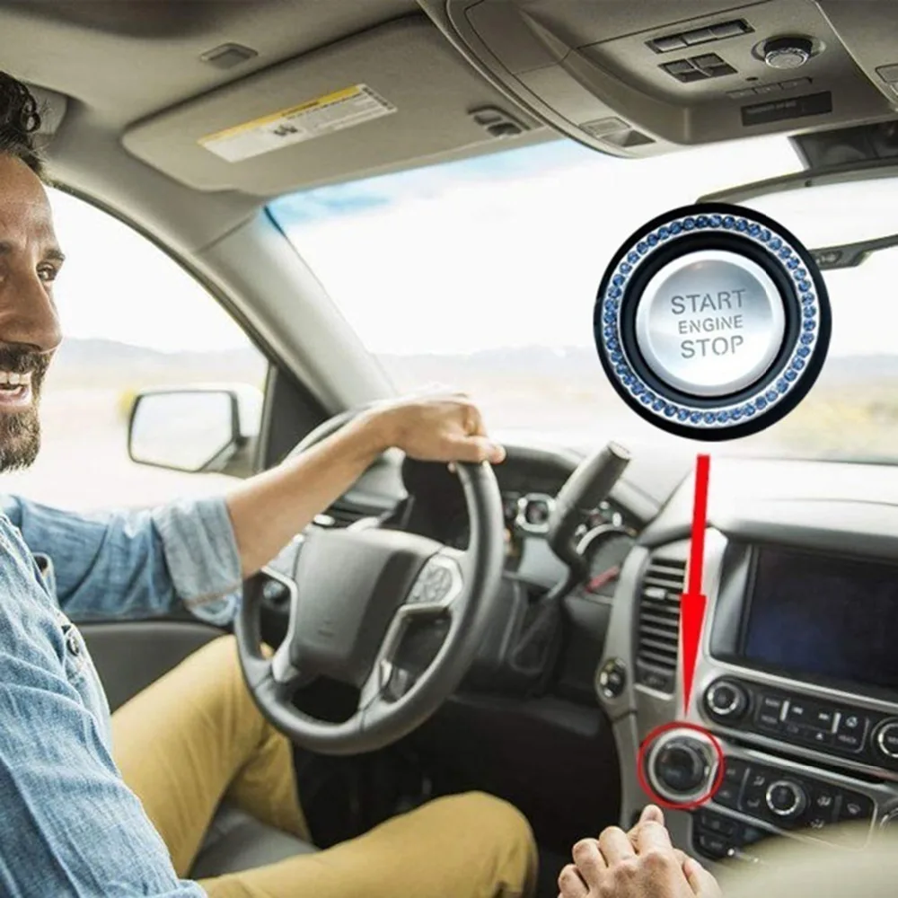 Автомобильный Стайлинг авто двигатель старт стоп декоративный чехол для кольца