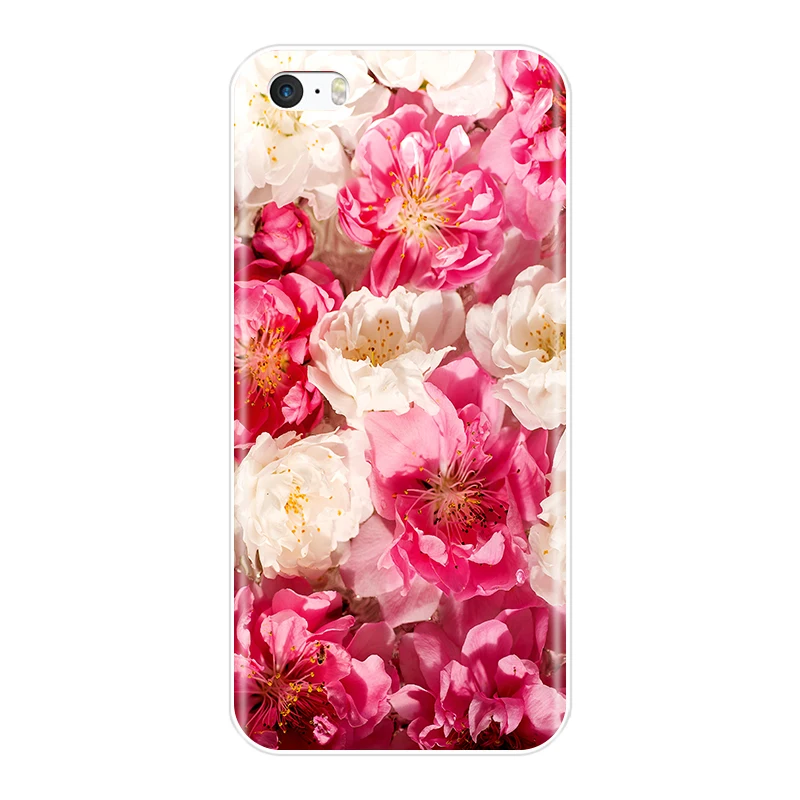 Чехол для Телефона iPhone SE 5S 5 S 5C Мягкий Силиконовый ТПУ ультра тонкий Милый