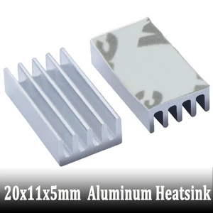 Gdstime 10 шт. Новый 20x11x5 мм алюминиевый радиатор чип ЦП GPU VGA RAM IC светодиодный радиатор Радиатор Охлаждение 20 мм x 11 мм x 5 мм