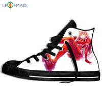 custom image printing sneakers anime darling in the franxx teescasualhigh top loafers unisex harajuku canvas breathable shoes