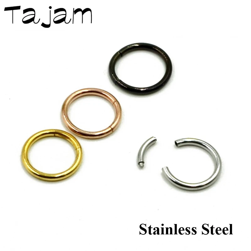 

Сегмент из нержавеющей стали кольцо в нос уха для губ пирсинг для носовой перегородки Ассорти Цвета из нержавеющей стали, серьги-гвоздики п...