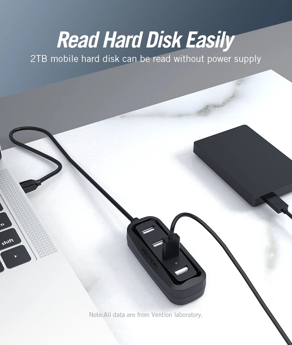 Vention usb-хаб высокоскоростной 4 порта USB 2,0 концентратор разветвитель портативный OTG концентратор USB для Apple Macbook Air ноутбук ПК планшет