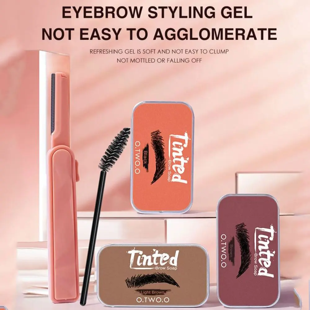 

1Set 3D Eyebrow Styling Gel Brows Wax Sculpt Soap Waterproof Long-Lasting Feathery Wild Brow Styling Easy To Use Makeup Eyebrow
