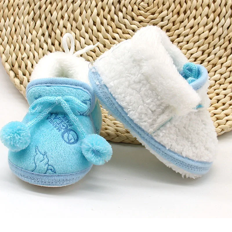 Детские ботинки зимние для новорожденных принцесс обувь малышей мягкая подошва