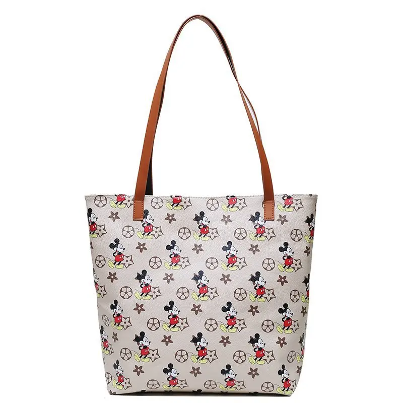 

Disney Mickey Mouse Lady Shoulder Bag Pu Cartoon Handbag Women Fashion Print Cute Crossbody Bags School Makeup Bags Coin Purse