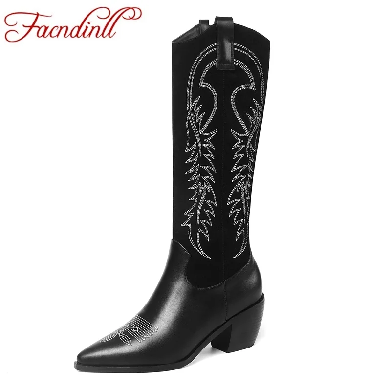 FACNDINLL/2019 г. новые женские сапоги до колена высокие из матовой замши для верховой