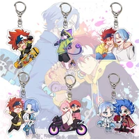 hot anime sk8 the infinity keychains acrylic car keychain metal holder key ring men pendant key chain friends goth jewelry gifts