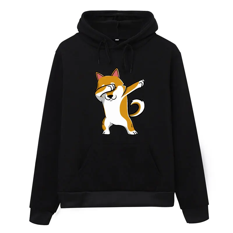 Женский флисовый пуловер Shiba Inu модная повседневная толстовка с капюшоном и