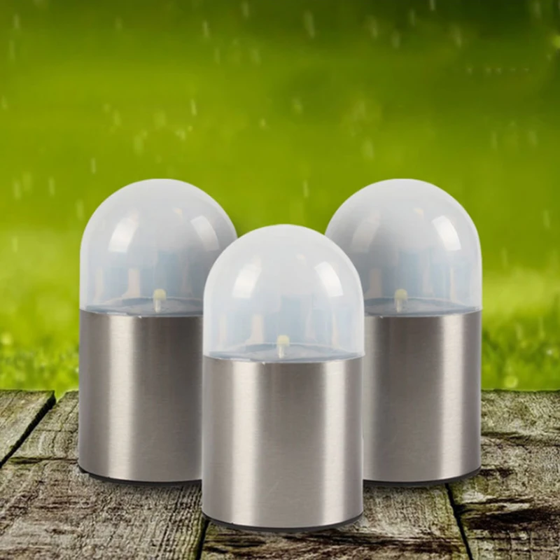 Светодиодный светильник для газона из нержавеющей стали на солнечной батарее