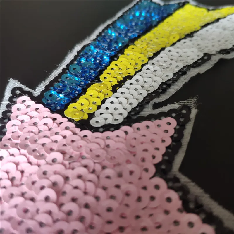 

Sequins Patch Ins Star Rainbow Patches For Clothing Sequined Large Biker Badge Strange things Stickers Diy Clothes Gifts