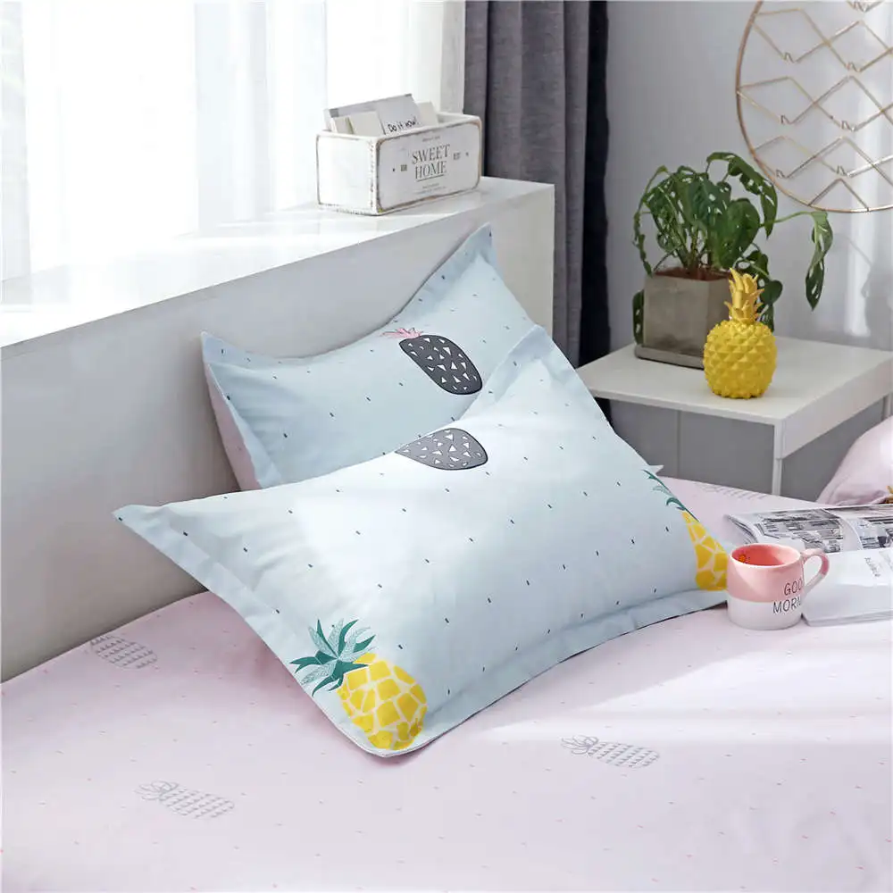 Комплект постельного белья покрывала с рисунком ананаса для взрослых и детей