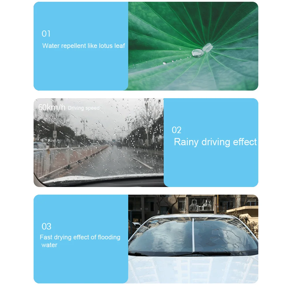 

100ml Anti Rain Agent Styling Car Window Hydrophobic Coating Windshield Rearview Mirror Stainproof Cleaning Portable Accessories